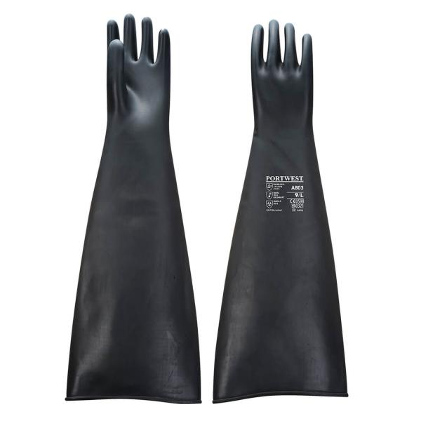 Heavyweight-Latex-Rubber-Gauntlet-Gloves-Black-600mm--24------Large
